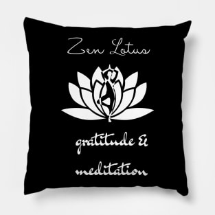 Zen lotus gratitude & meditation Pillow