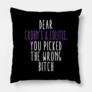 Dear Crohn's Colitis You Picked The Wrong Bitch Pillow