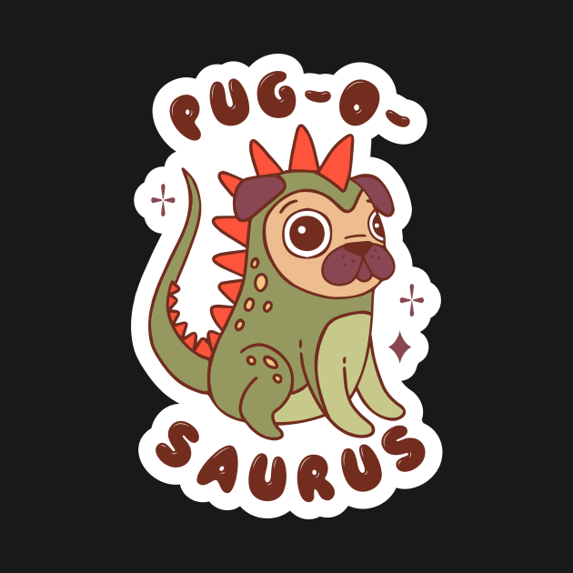 Dinosaur Pug by Saschken