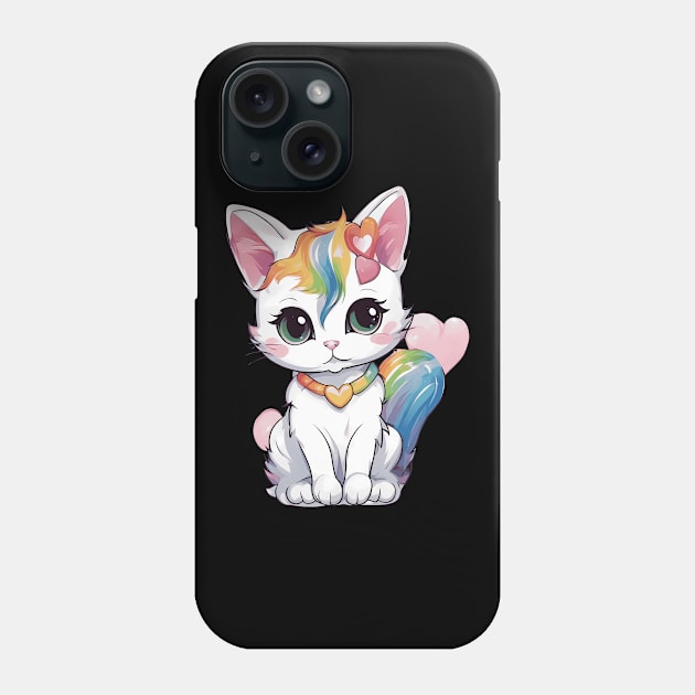 I Adore You Baby Cat Phone Case by animegirlnft