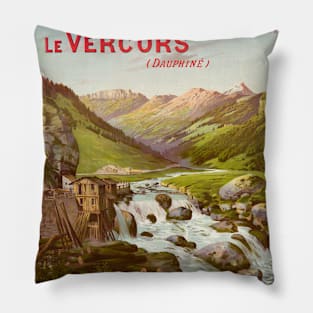 Le Vercors France Vintage Poster 1898 Pillow