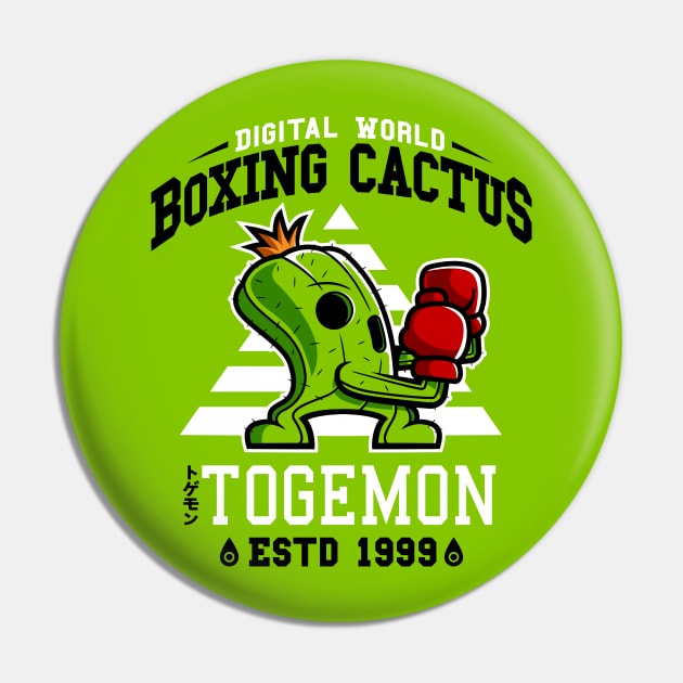 Digital Boxing Cactus Monster Pin by demonigote