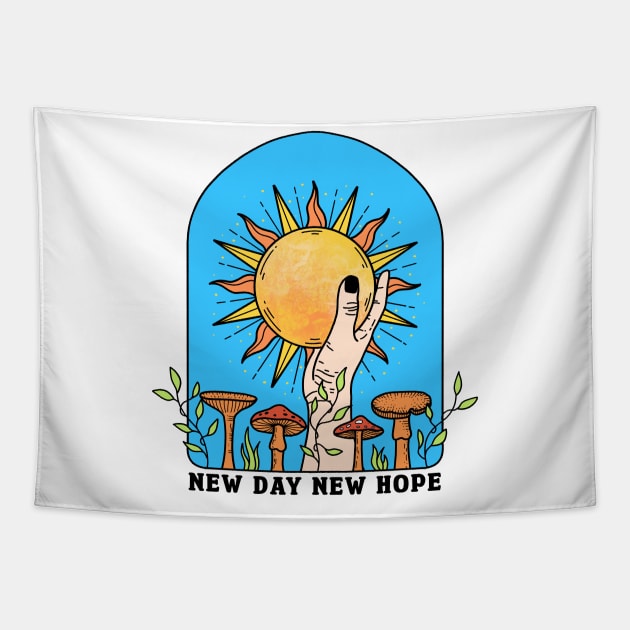 New Day New Hope Tapestry by Almasha