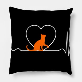 Heartbeat Cat Pillow