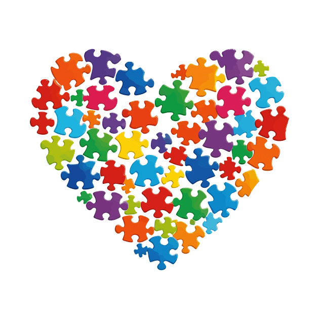 Puzzle Heart Autism Awareness Gift for Birthday, Mother's Day, Thanksgiving, Christmas by skstring