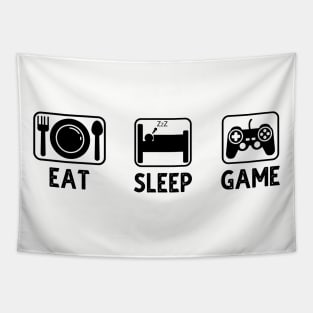 Eat Sleep Game Repeat Tapestry