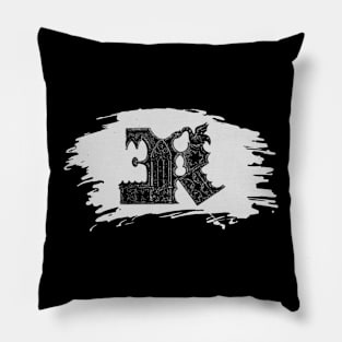 Gothic letter K– Alphabet typography Pillow