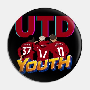 UTD Youth Kobbie Mainoo Alejandro Garnacho Rasmus Hojlund Minimalist Pin