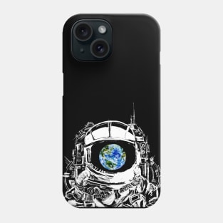 Traveling Astronaut Planet Earth Phone Case