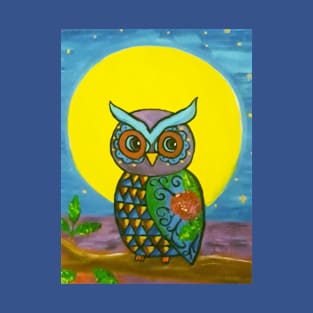 Moonlight Rose Owl T-Shirt