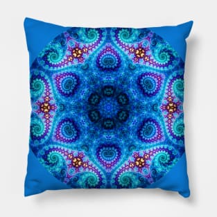 Frosty Swirl Mandala Pillow