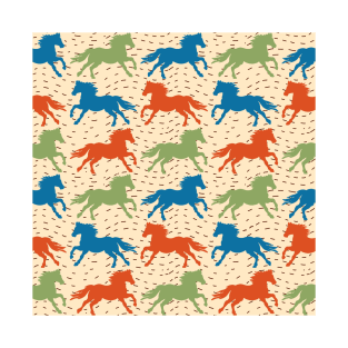 Colorful Horses Running Free T-Shirt