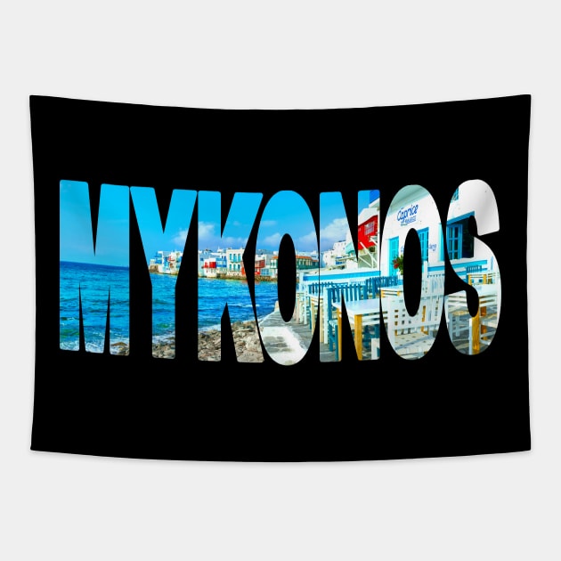 MYKONOS - Greece Little Venice Tapestry by TouristMerch