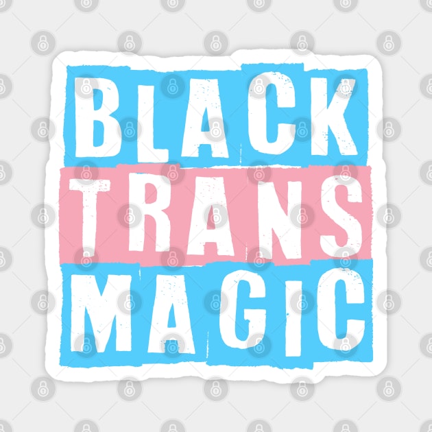 Black Trans Magic Magnet by Pridish