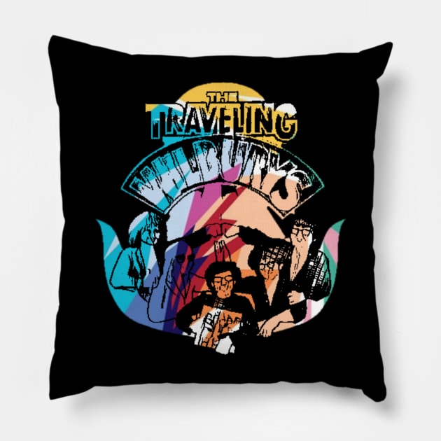 Traveling Wilburys - Wpap vintage Pillow by Hi.Nawi