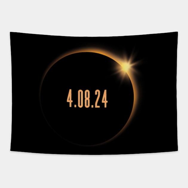 America Totality Spring 4.08.24 Total Solar Eclipse 2024 Tapestry by SanJKaka