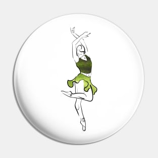 ballerina figure, watercolor illustration Pin