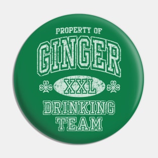 Ginger Drinking Team St Patricks Day Pin