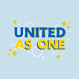 United as One- Blue And Yellow T-Shirt