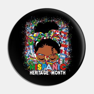 National Hispanic Heritage Month Latina melanin Messy Bun Pin