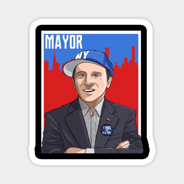 Andrew Yang For New York City Mayor 2021 Magnet by Noseking