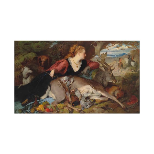 Diana Amongst the Spoils of the Hunt by Ferdinand Keller by Classic Art Stall