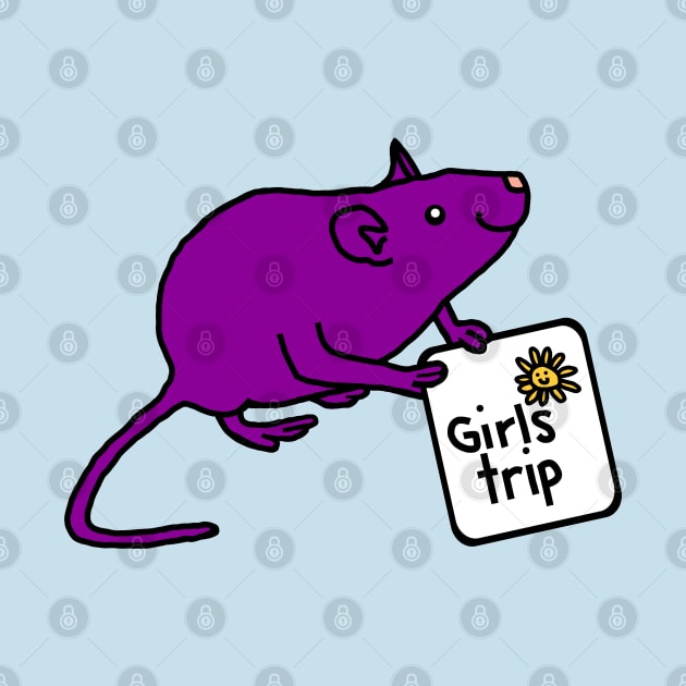 Cute Rat goes on Girls Trip by ellenhenryart