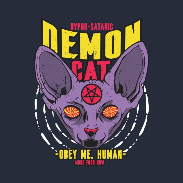 Retro Demon Sphynx Cat by SLAG_Creative