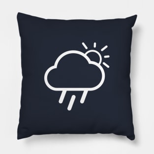 Minimal rain cloud weather Pillow