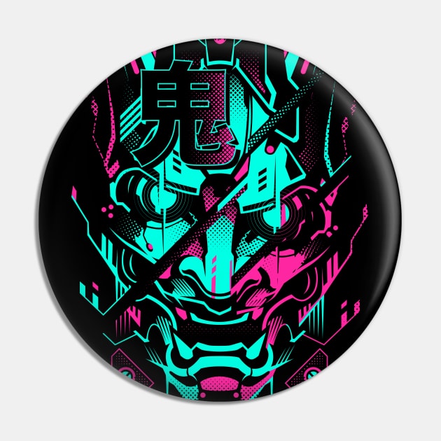 Glitch Oni Demon Pin by BlackoutBrother