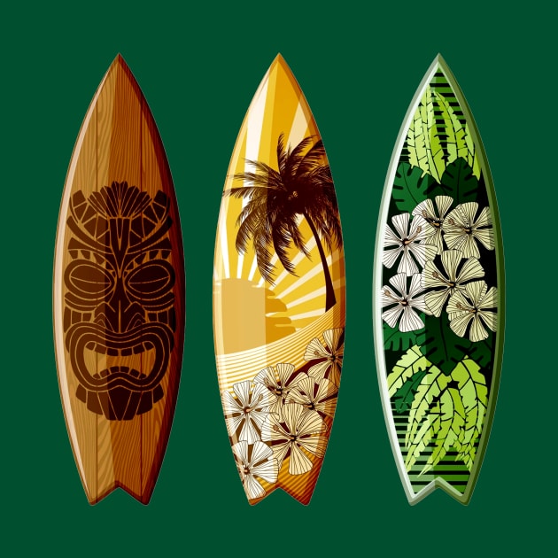 three decorated surfboards island style by pickledpossums