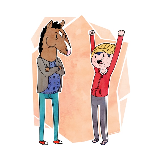 Bojack and Todd HOORAY by LoganN