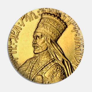 Emperor Selassie Gold Ethiopia Pin