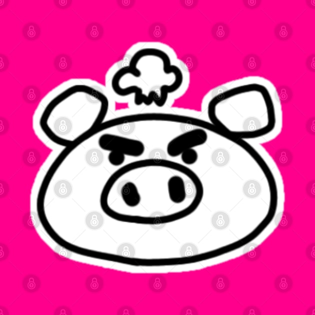 Angry Boo the kawaii pig. by anothercoffee