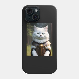 Cat in Armor - Modern Digital Art Phone Case