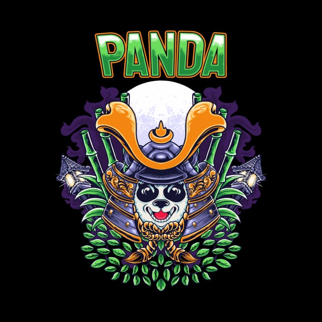 Japanese panda samurai character by drydenshops