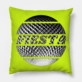 Fiesta silver disco ball Pillow