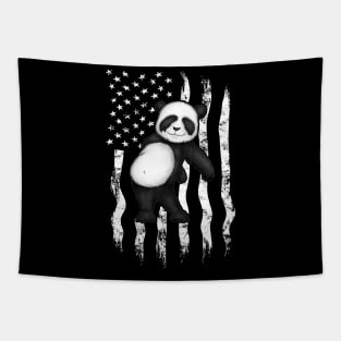 Flossing Panda Floss like a Boss American Flag Bear Tapestry