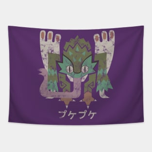 Pukei-Pukei Distressed Icon Kanji Tapestry