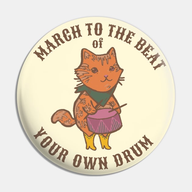 Drum Cat Pin by sketchboy01