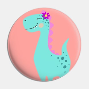 Cute Dinosaur Baby Girl Pin