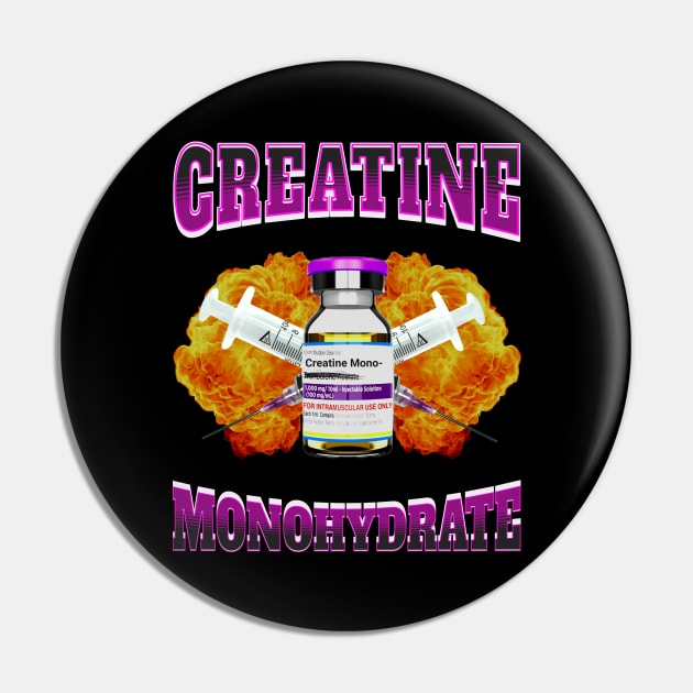 Creatine Parody Vintage Pin by RuthlessMasculinity