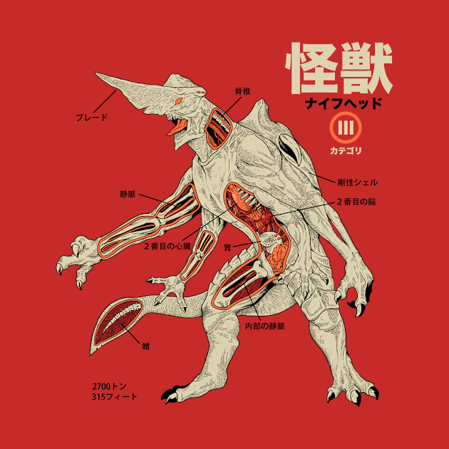 Discover Kaiju Anatomy - Kaiju - T-Shirt