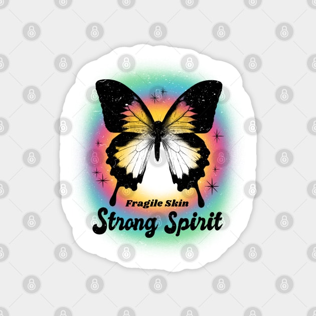 HOLOGRAPHIC RAINBOW BUTTERFLY Magnet by madeinchorley