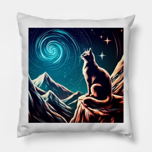 Cat in space Pillow