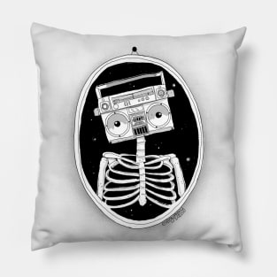 Radio + silly skeleton Pillow