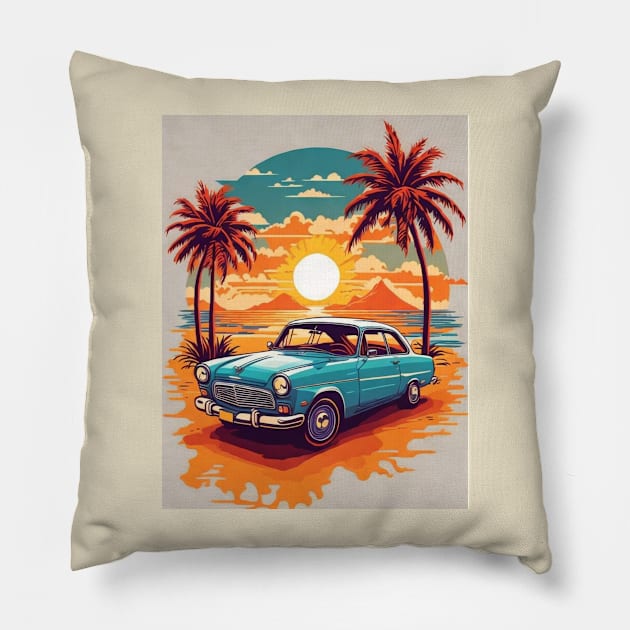 vintage car classic Pillow by Lusianus Bryan.Store