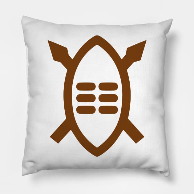 Zulu (brown) Pillow by ohmybach