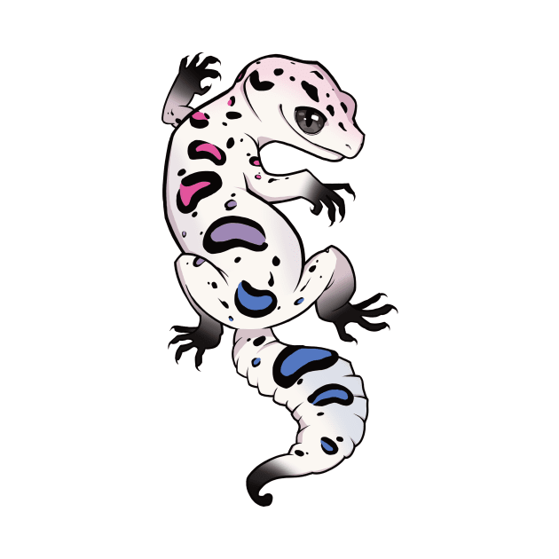 Bisexual Pride Leopard Gecko by saltuurn