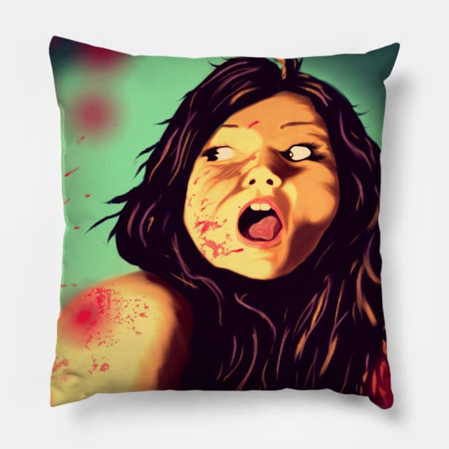 Horror Girl Pillow by Nekroslime